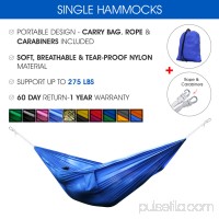 Yes4All Single Lightweight Camping Hammock with Carry Bag (Green/Blue)   566639193